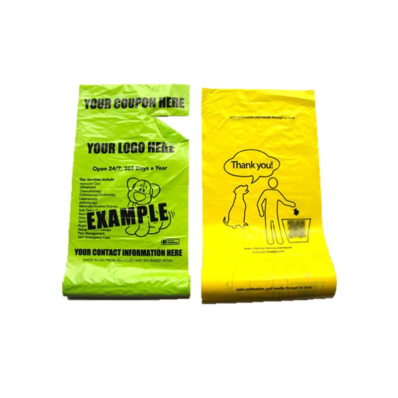 Pet waste compostable bags for dog biodegradable plastic bags