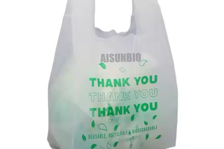 Custom eco-friendly bio plastic shopping bag