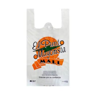 Factory direct eco-friendly biodegradable plastic t-shirt shopping bags for supermarket and grocery packaging