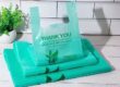 Eco-friendly biodegradable t-shirt plastic bags for grocery and retail use