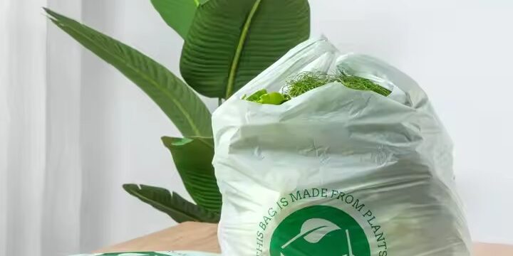 Compostable shopping bag for grocery and vegetable use (5) Biodegradable plastic shopping bag for vegetables and supermarkets