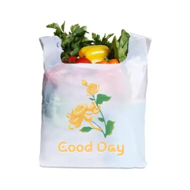 Wholesale biodegradable bio plastic bag with custom logo for grocery packaging