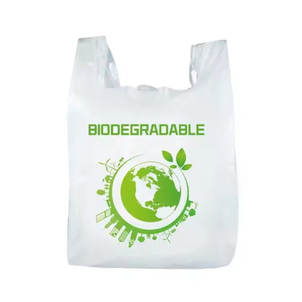 Wholesale biodegradable bio plastic bag with custom logo for grocery packaging
