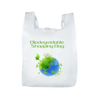 Wholesale biodegradable bio plastic bag with custom logo for grocery packaging