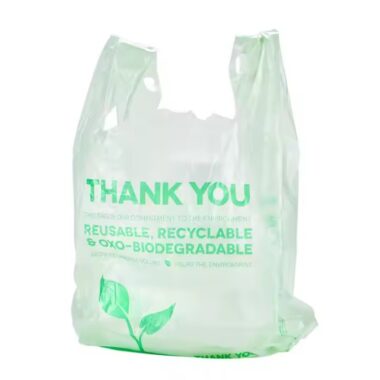 Wholesale biodegradable bio plastic bag with custom logo for grocery packaging