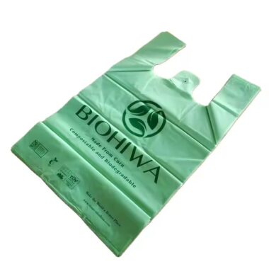 Wholesale biodegradable bio plastic bag with custom logo for grocery packaging