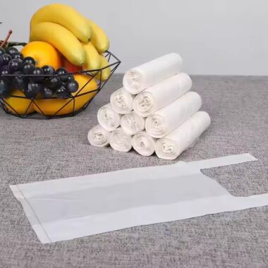 Custom printed biodegradable bio plastic shopping bags for grocery and retail use