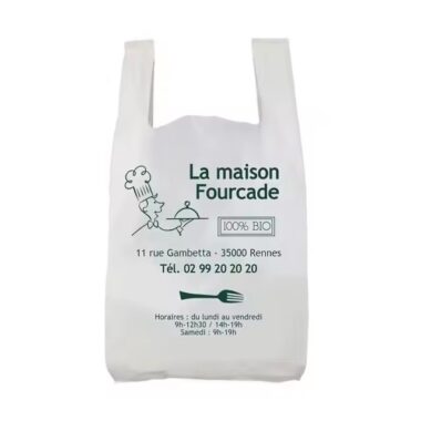 Top-selling biodegradable T-shirt plastic bag for retail and grocery
