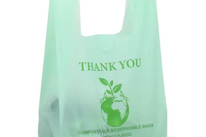 Custom Biodegradable T-Shirt Bags for Supermarkets
