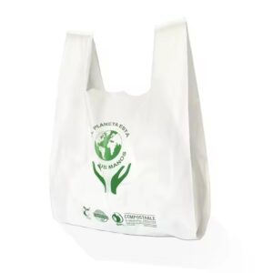 Custom Biodegradable T-Shirt Bags for Supermarkets