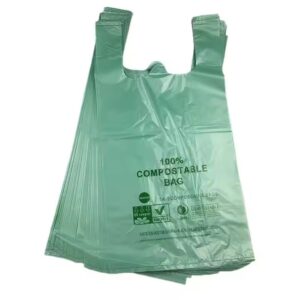 Custom Biodegradable T-Shirt Bags for Supermarkets