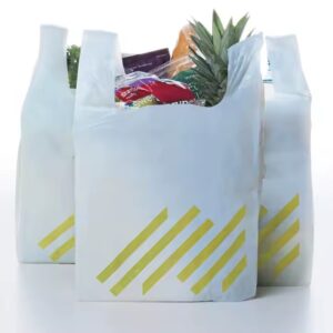 Custom Biodegradable T-Shirt Bags for Supermarkets