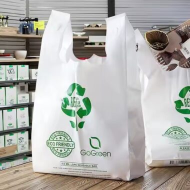 Custom printed 100% biodegradable plastic bag for retail and grocery