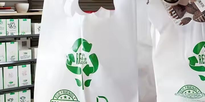Custom printed 100% biodegradable plastic bag for retail and grocery