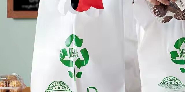 Custom printed 100% biodegradable plastic bag for retail and grocery
