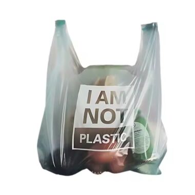 Custom size foldable biodegradable plastic shopping bag