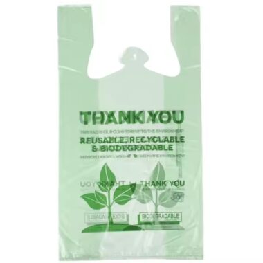 Custom size foldable biodegradable plastic shopping bag