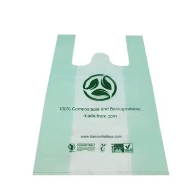 Compostable and biodegradable bio plastic bags with customized printing and eco-friendly materials