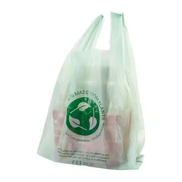Compostable and biodegradable bio plastic bags with customized printing and eco-friendly materials
