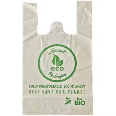 Compostable and biodegradable bio plastic bags with customized printing and eco-friendly materials