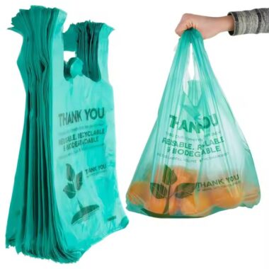 Compostable and biodegradable bio plastic bags with customized printing and eco-friendly materials