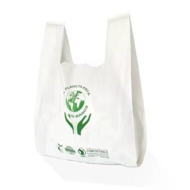 Compostable and biodegradable bio plastic bags with customized printing and eco-friendly materials