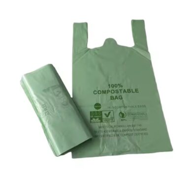 Reusable biodegradable shopping bag made from eco-friendly bio plastic