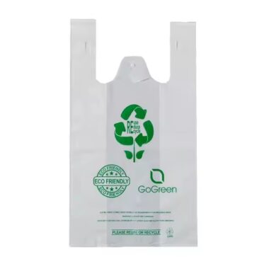 Reusable biodegradable shopping bag made from eco-friendly bio plastic
