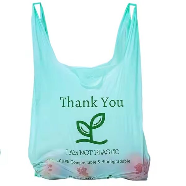 Custom recyclable bio plastic bag with eco-friendly logo