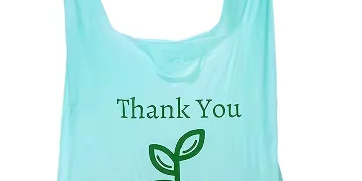 Custom recyclable bio plastic bag with eco-friendly logo