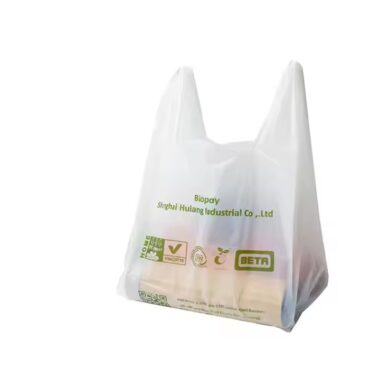Custom recyclable bio plastic bag with eco-friendly logo