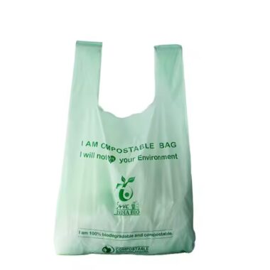 Custom recyclable bio plastic bag with eco-friendly logo