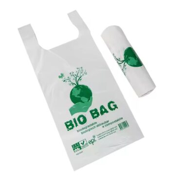 Custom recyclable bio plastic bag with eco-friendly logo