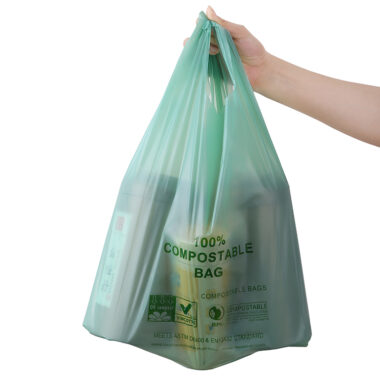 Biodegradable produce bag for supermarket fruits and vegetables