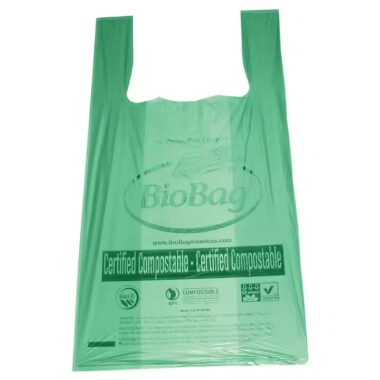 Biodegradable produce bag for supermarket fruits and vegetables