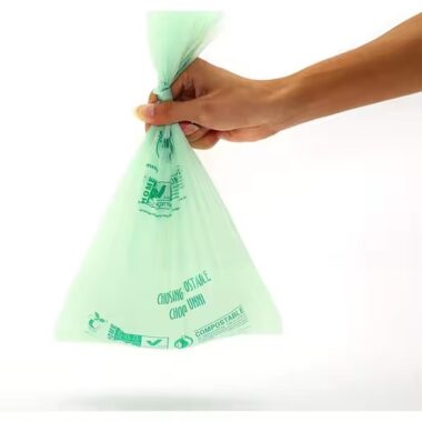 Biodegradable produce bag for supermarket fruits and vegetables