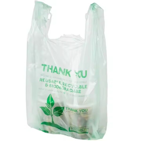 Biodegradable produce bag for supermarket fruits and vegetables