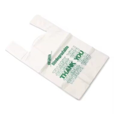 Reusable biodegradable plastic bag made from eco-friendly materials