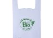 Reusable biodegradable plastic bag made from eco-friendly materials