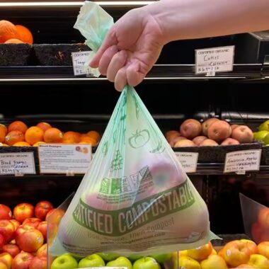 High-quality biodegradable plastic bag for retail and grocery use