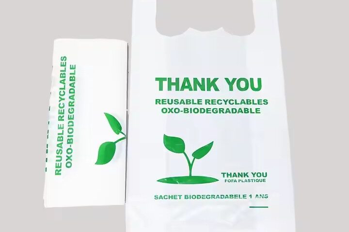High-quality biodegradable plastic bag for retail and grocery use