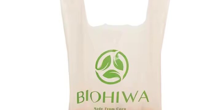 Biodegradable t-shirt bag for grocery use
