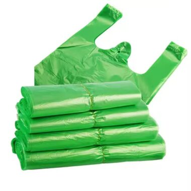 Biodegradable t-shirt bag for grocery use