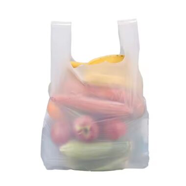 Biodegradable t-shirt bag for grocery use